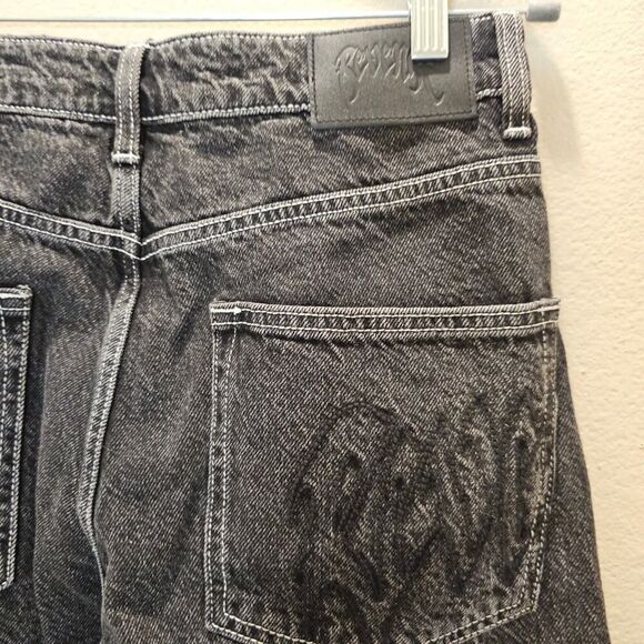 NWOT Revenge Skull Patch Black Jeans   Size 28 - Picture 7 of 11